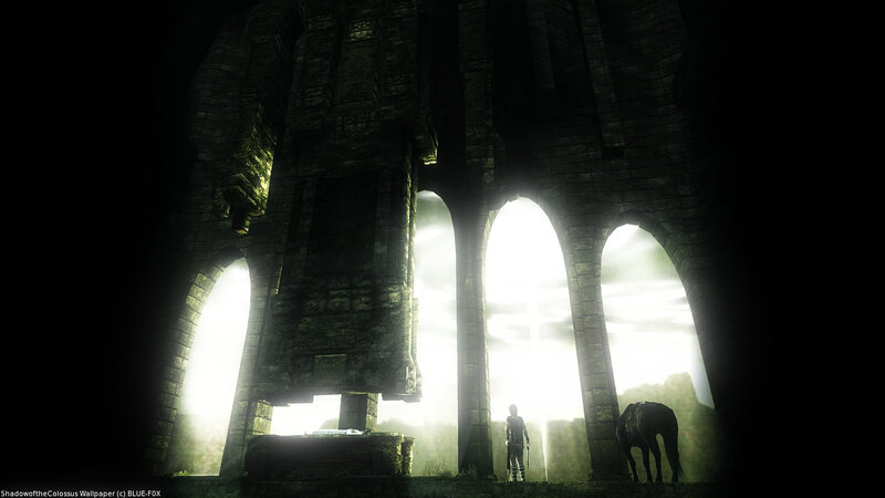 Silhouette in ancient ruins