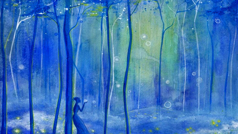 Silhouette in Blue Forest