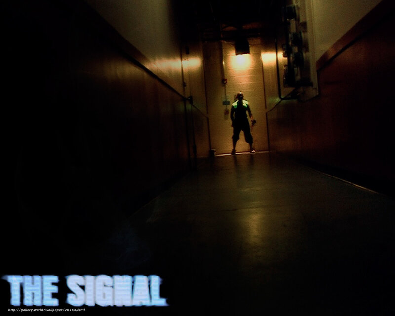 Silhouette in Dark Hallway — Black