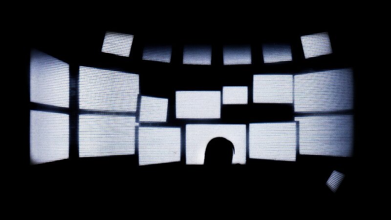 silhouette in digital space