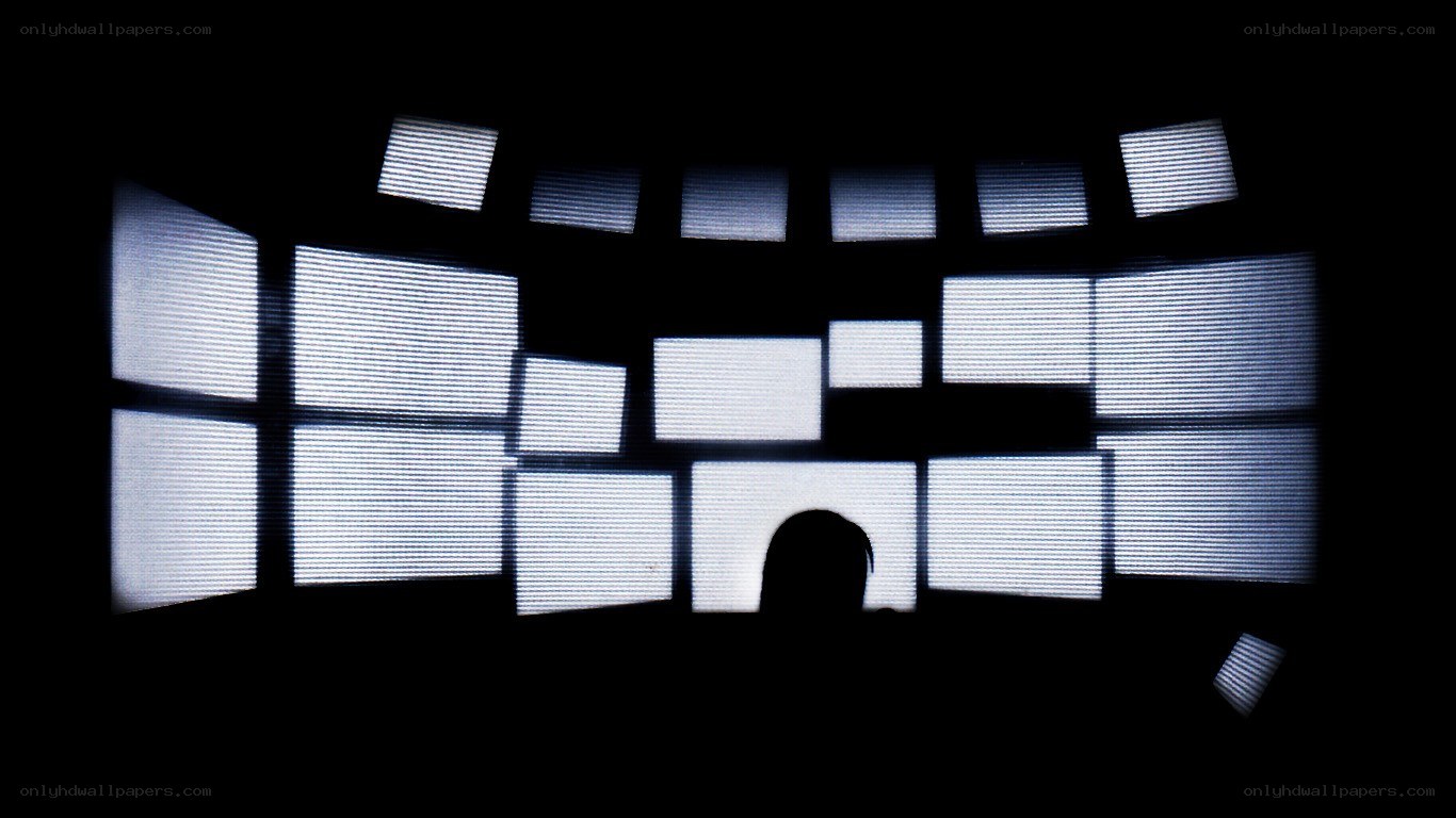 silhouette in digital space