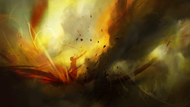 Silhouette in Explosion