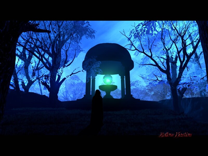 Silhouette in Forest — Blue