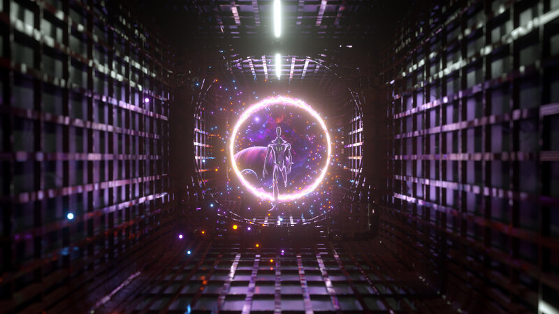 Silhouette in Glowing Ring