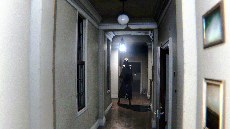 Silhouette in Hallway — White