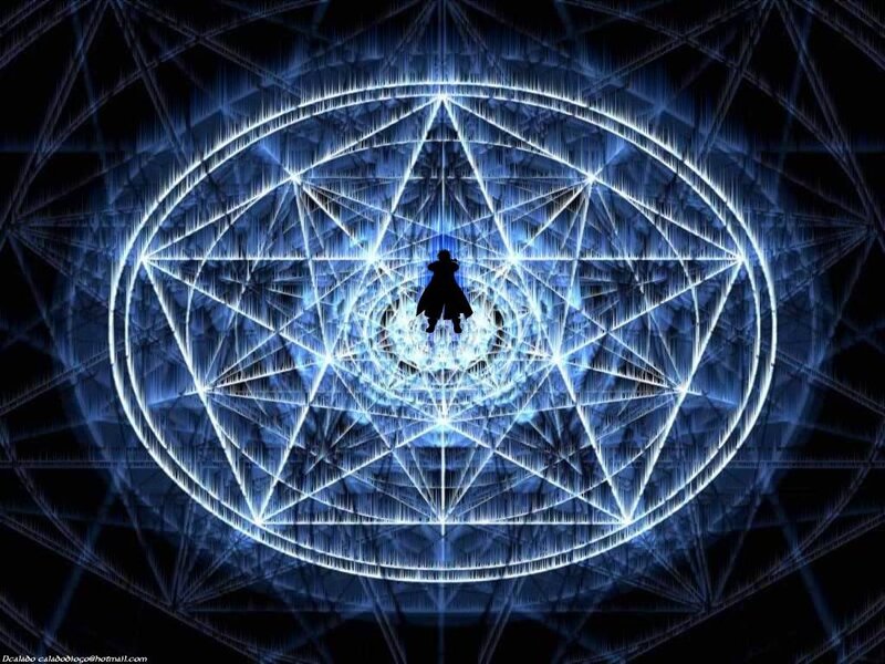 Silhouette in Magical Circle