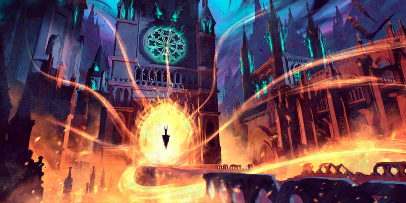 Silhouette in Magical Portal