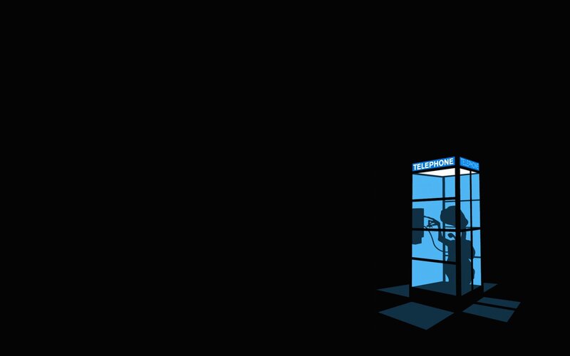 Silhouette in Phone Booth