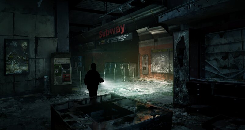 Silhouette in Subway Station