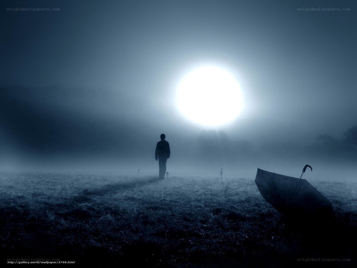 Silhouette in the Fog