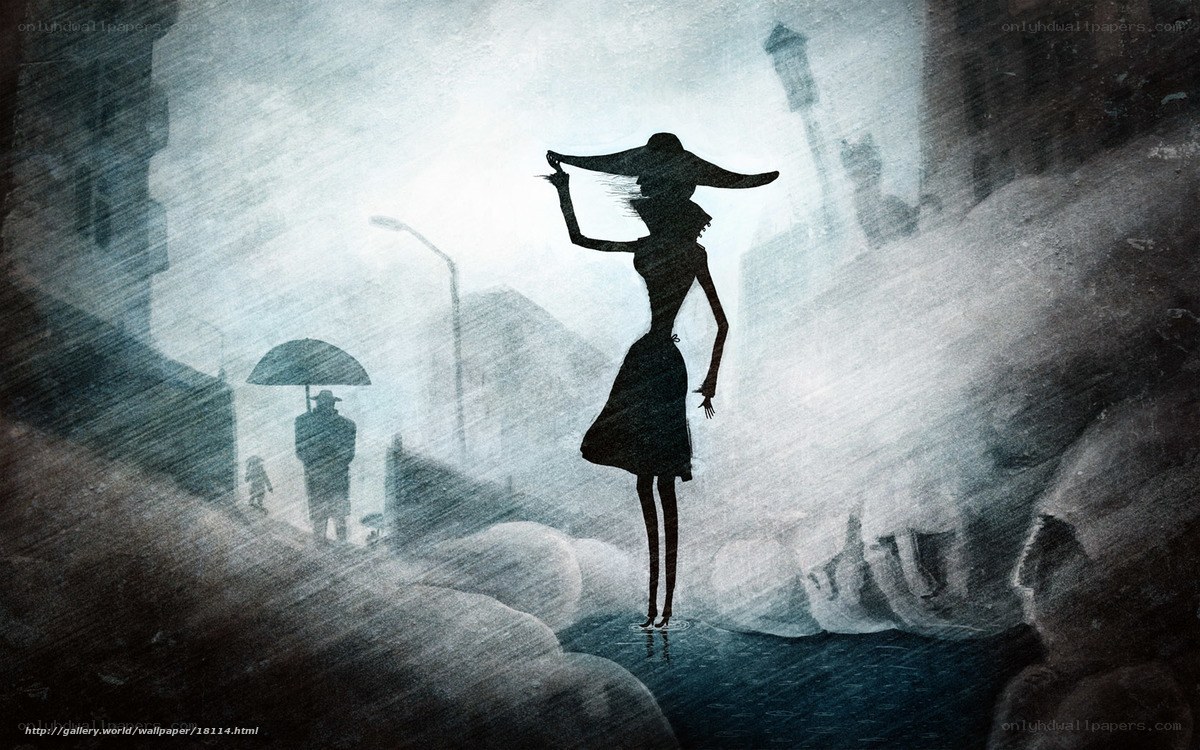 Silhouette in the Rain
