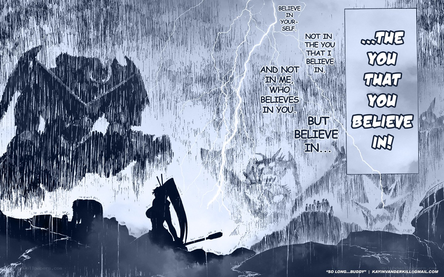 Silhouette in the storm