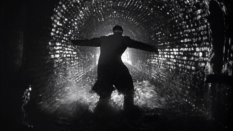 Silhouette in Tunnel — Black, Dramatic, Night, Photograph
