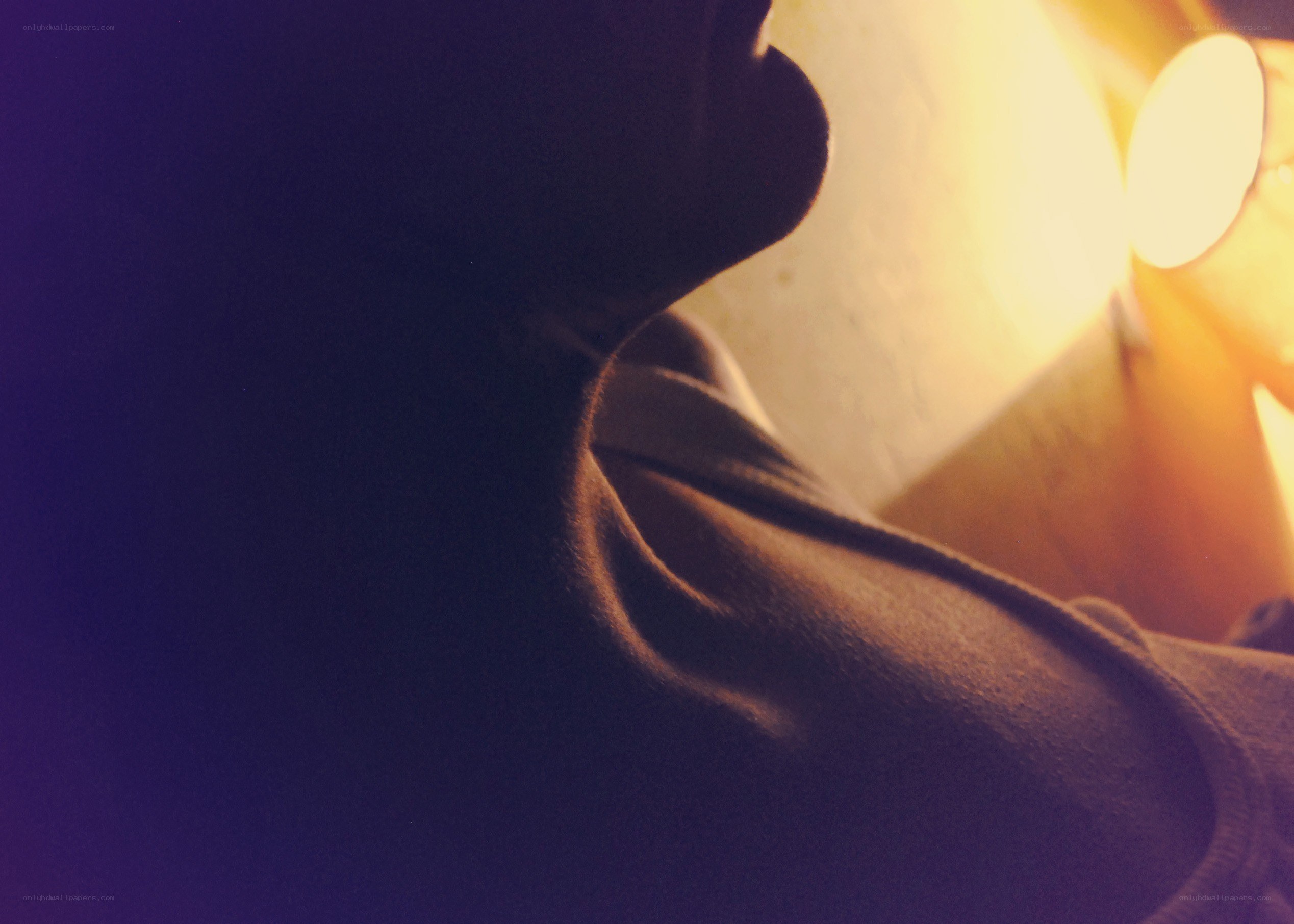 silhouette in warm light