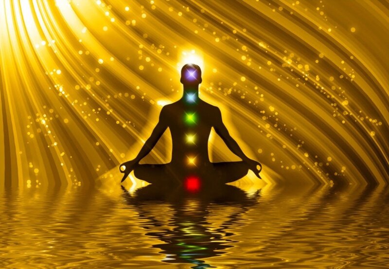 Silhouette Meditating Person