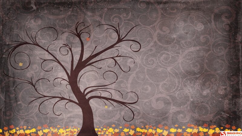 Silhouette of a Bare Tree — Brown