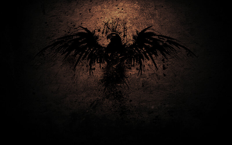 Silhouette of a Bird — Black, Dark, Night, Digital Art, Wings