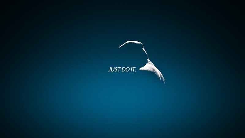 Silhouette of a Bird — Blue, Dramatic, Minimalist