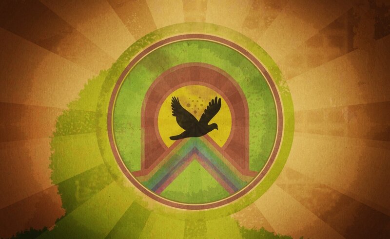Silhouette of a Bird — Green