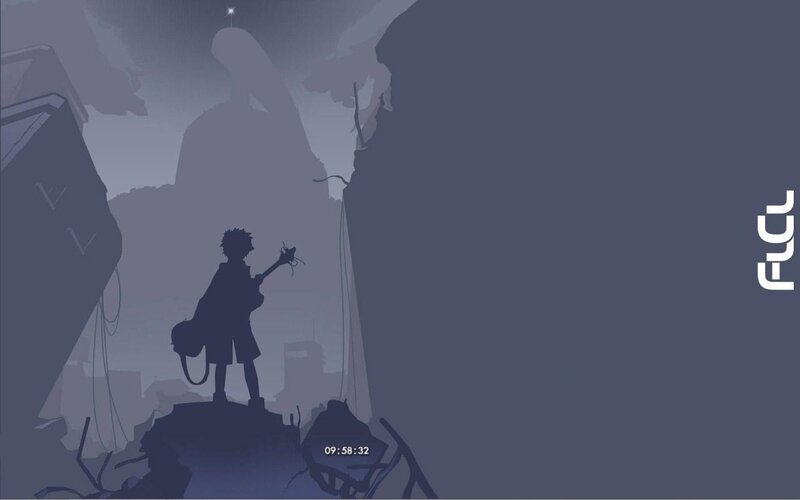 Silhouette of a Boy — Gray, Dramatic