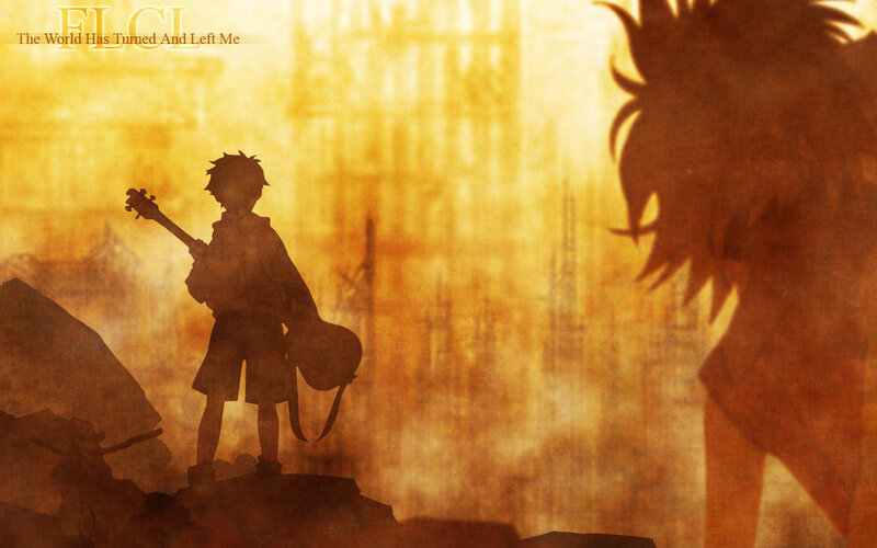 Silhouette of a boy with guitar