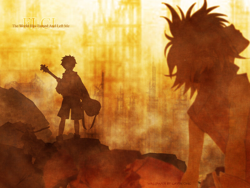 Silhouette of a boy with guitar