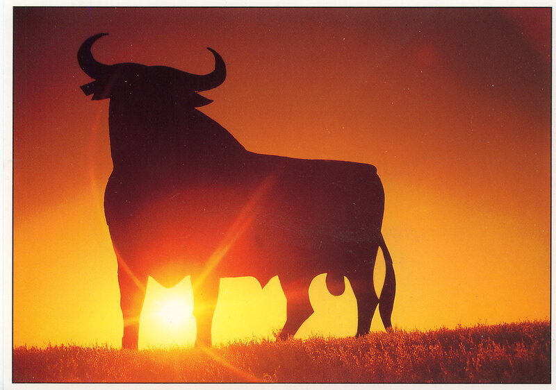 Silhouette of a Bull — Orange, Dramatic, Sunset