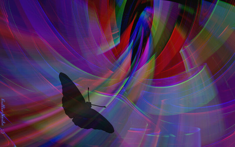 Silhouette of a Butterfly — Purple