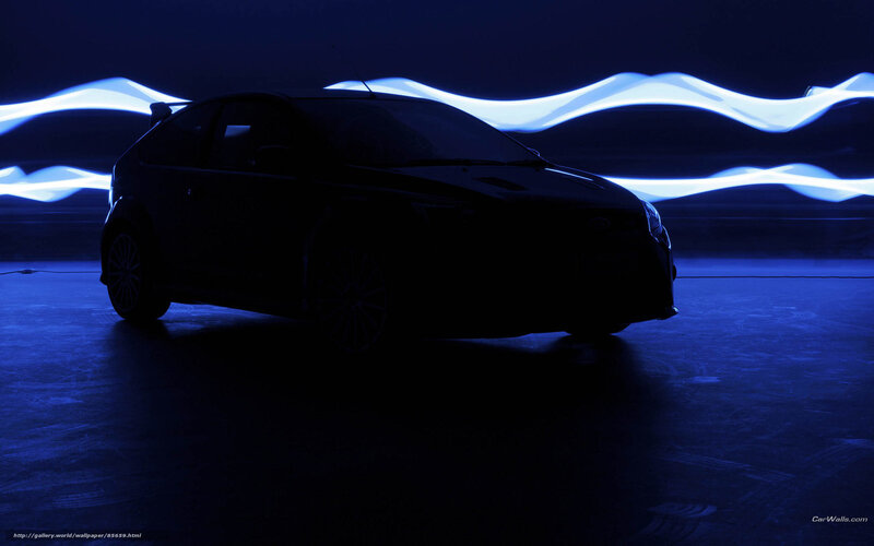 silhouette of a car at night