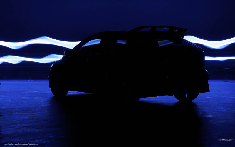 Silhouette of a Car — Blue