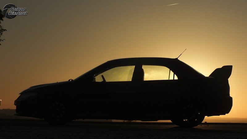 Silhouette of a Car — Orange