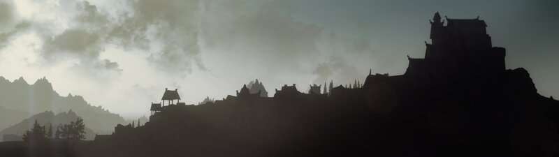 Silhouette of a Castle — Black