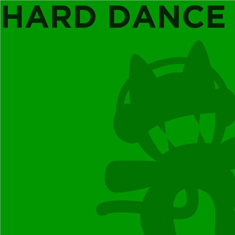 Silhouette of a Cat — Green, Energetic