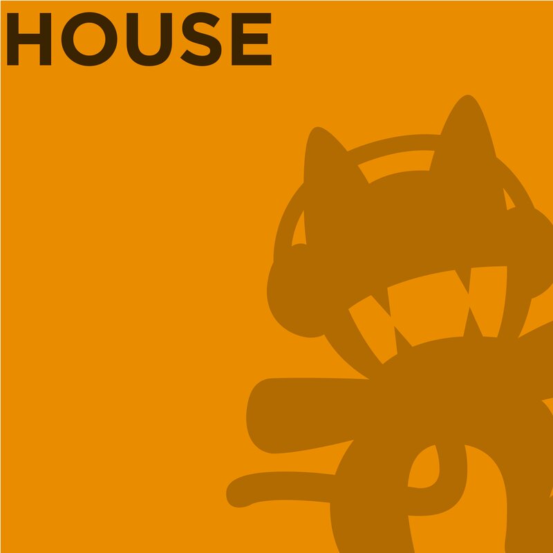 Silhouette of a Cat — Orange, Minimalist