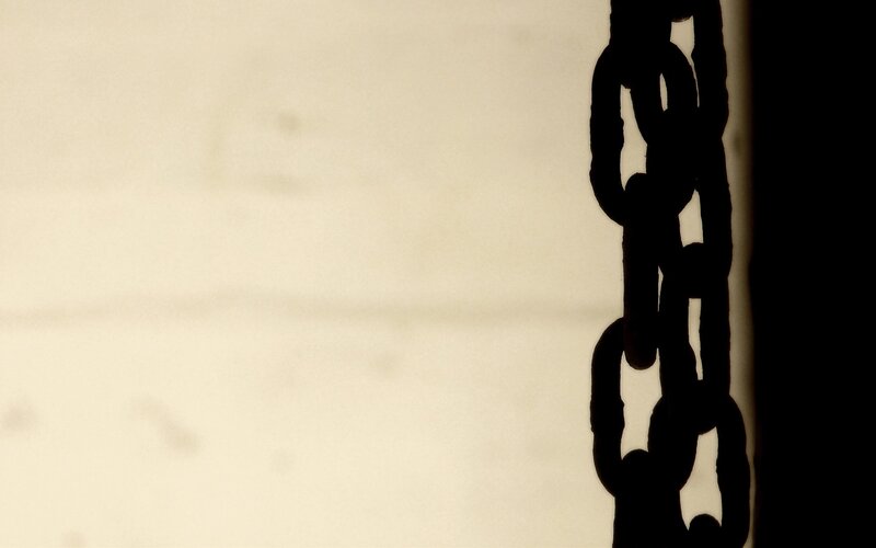 silhouette of a chain
