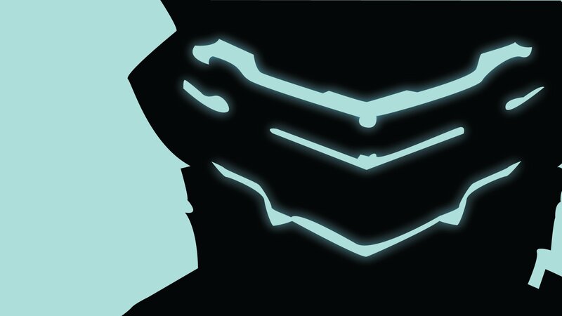 Silhouette of a Character — Black, Dramatic, Digital Art, Glowing Lines