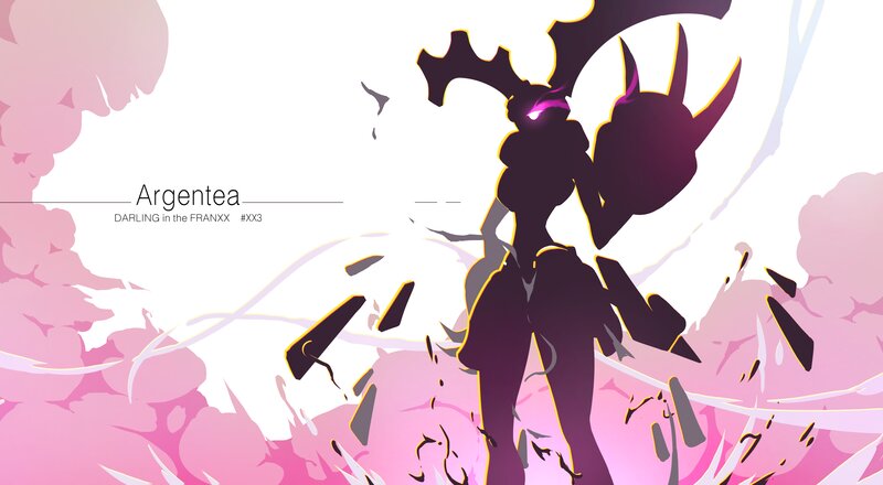 Silhouette of a Character — Black, Dramatic, Digital Art, Pink Clouds