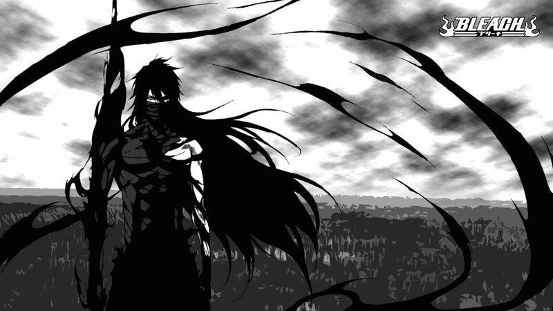 Silhouette of a Character — Black, Dramatic, Manga, Clouds