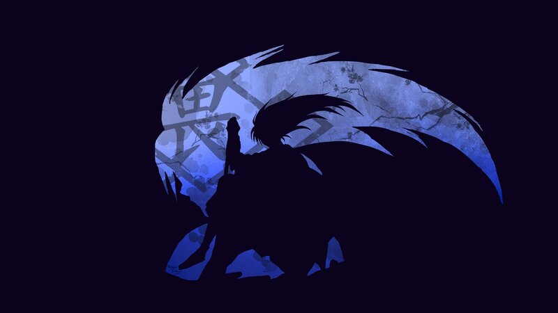 Silhouette of a Character — Blue, Dramatic, Night