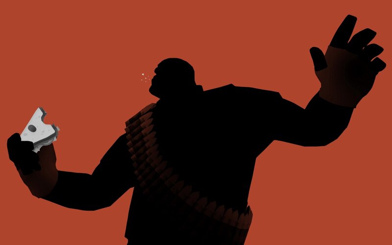 Silhouette of a character eating