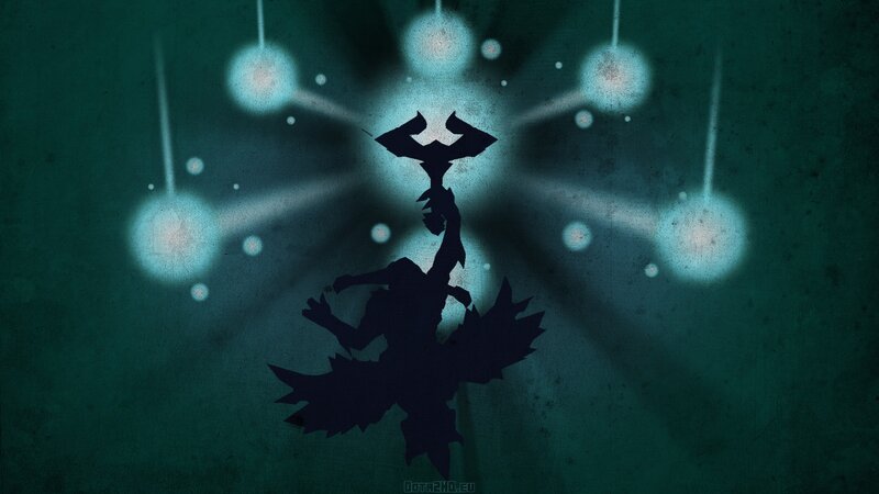 Silhouette of a Character — Green, Dramatic, Night