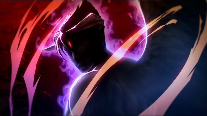 Silhouette of a Character — Purple, Dramatic, Intense