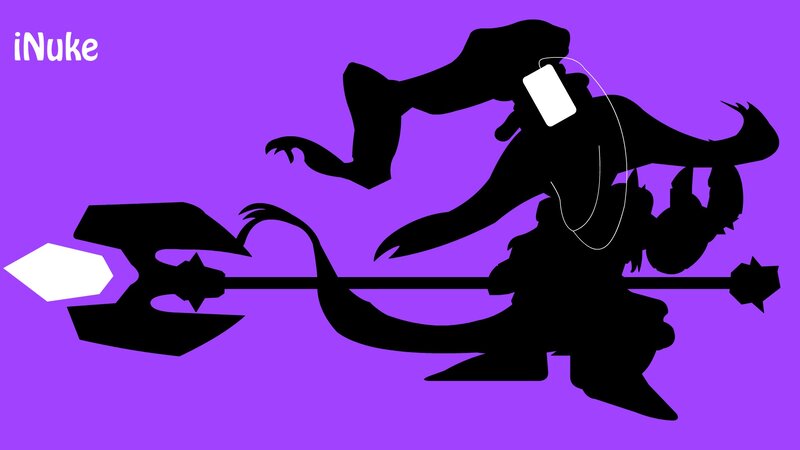 Silhouette of a Character — Purple, Dramatic, Vector Art, Weapon