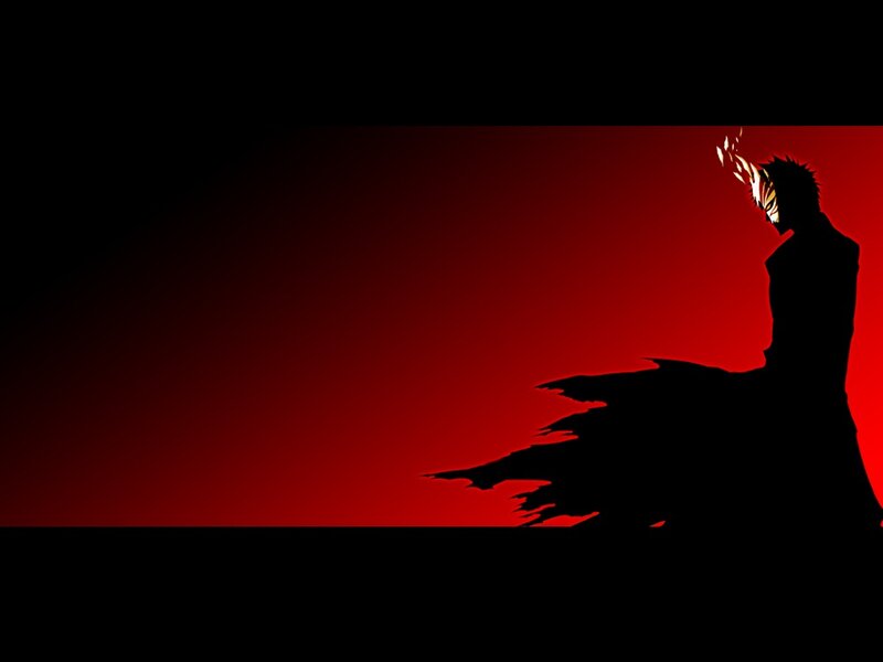 Silhouette of a Character — Red, Dramatic, Anime