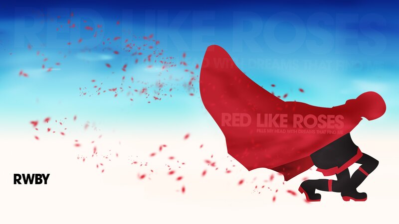 Silhouette of a Character — Red, Dramatic, Digital Art, Cape