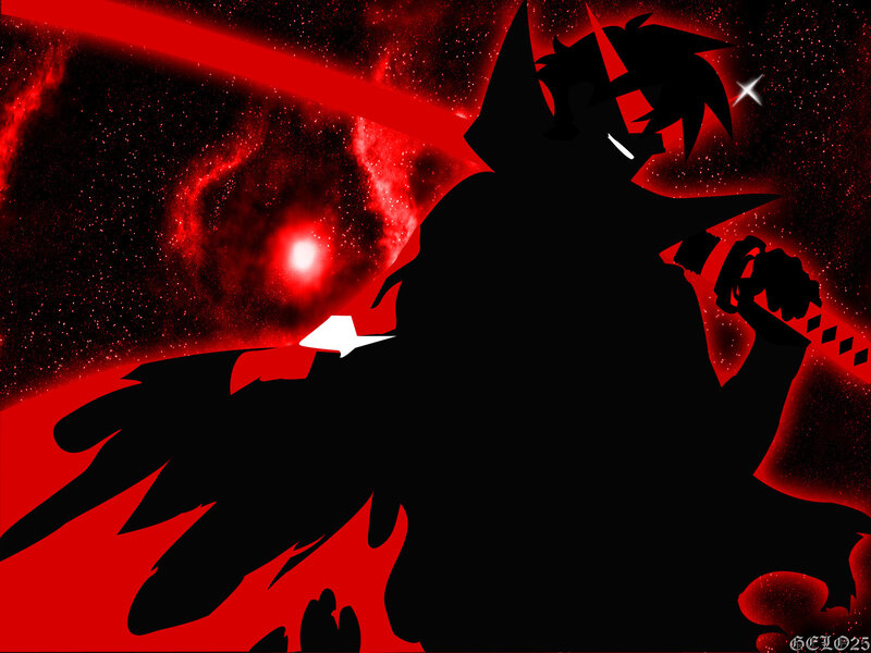 Silhouette of a Character — Red, Dramatic