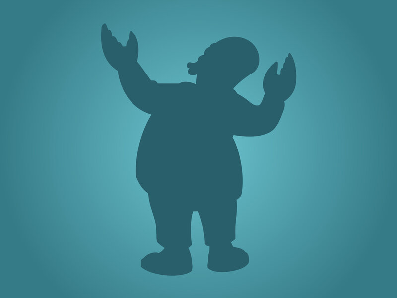 silhouette of a character with claws