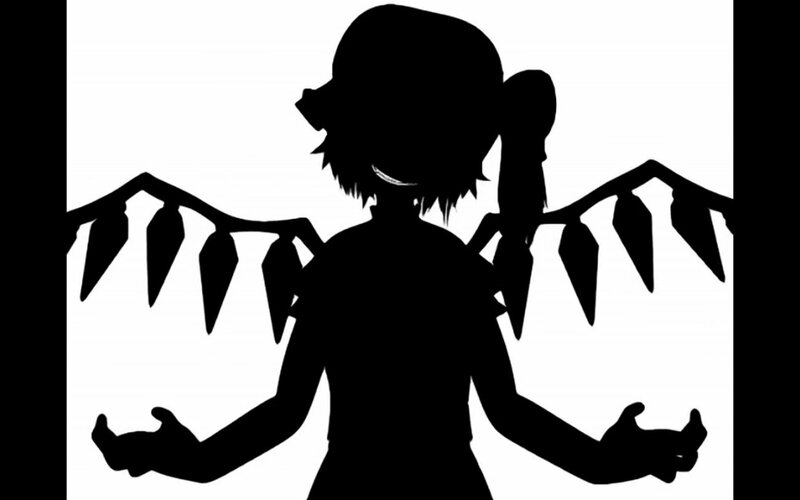 silhouette of a character with wings