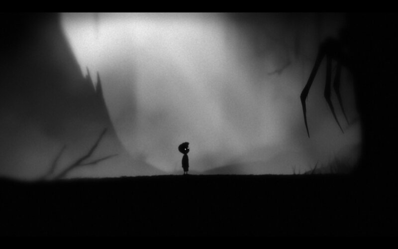 Silhouette of a child in darkness