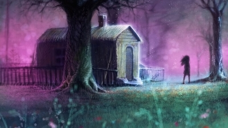 Silhouette of a Child — Purple